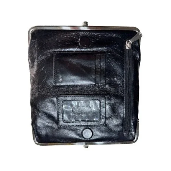 Vintage Hobo Leather Clutch Wallet With Plaid Design & Floral Lining- LT3230 - Picture 3 of 9